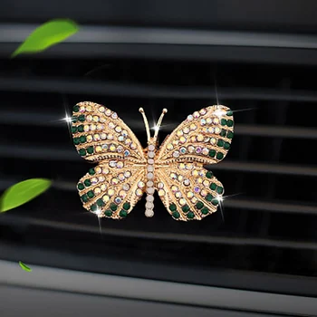 Gyémánt Pillangó Autó Illatosító Auto Outlet Parfüm Klip Dísz Az Autó Diffúzor Bling Autó Tartozékok Belső Dekoráció Ajándék