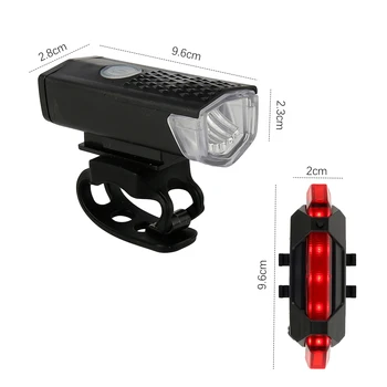 Bicikli Kerékpár Első Hátsó Lámpa Szett USB Újratölthető Kerékpár Fény MTB Kerékpár Elöl Hátul, Hátsó Lámpa Kerékpár Biztonsági Figyelmeztető Lámpa