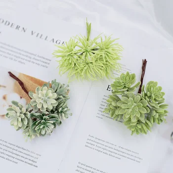 6DB selyem virágok scrapbooking mesterséges növények otthoni esküvői dekoráció, műanyag virágok díszítő virágok, koszorúk