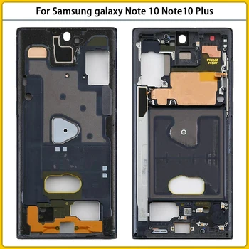 Samsung galaxy Note 10 Note10 Plusz N975 Középső Keret LCD Támogató Lemez Ház Középső Keret Előlap Előlap Csere