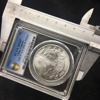 A kínai Sárkányok Arany Ezüst osztályozási érme értékelés érmék Lezárt Dobozban, kiváló Minőségű Gyűjthető Érmék osztályozott érme PCGS MS65