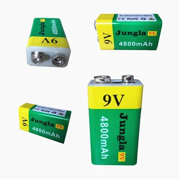 9V Akkumulátor 4800mAh Li-ion Akkumulátor Micro USB Akkumulátor 9 V-os Lítium-A Multiméter Mikrofon Játék +USB Töltő Kábel