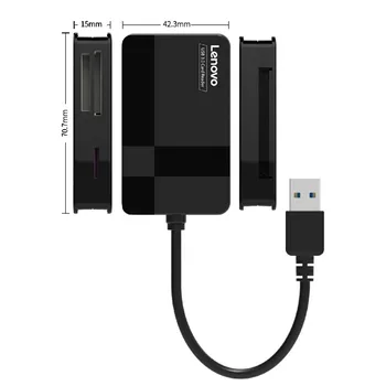 Lenovo D302/D303 USB 3.0 SD Kártya Olvasó 5Gbps 4 az 1-ben TF CF MS Secure Digital Memória Kártya Adapter Cardreader Támogatás 2TB