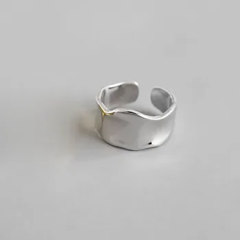 XIYANIKE Ezüst Bevonatú Szabálytalan Geometriai Kézzel készített Nyitó Gyűrűk Nők Esküvői Pár Személyiség-Arany, Ezüst Ékszerek