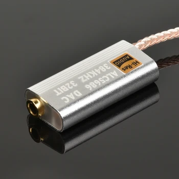 ALC5686 Villám DAC dekódolás 3,5 mm-es hi-fi Erősítő fülhallgató adapter kábel készülék Hangot amplifie 32bits/384KHz ios Dongle