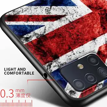 Puha Telefon tok Samsung Galaxy A21S a51-es A71 A12 A50 A70 A31 A41 A02S A72 Ütésálló coque közelében Shell Zászló, Egyesült Királyság, London