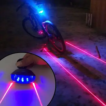 Vízálló Kerékpár Kerékpáros Lámpák hátsó lámpák LED-Lézer Biztonság Figyelmeztetés Kerékpár Világítás Kerékpár hátsó Kerékpár Kiegészítők Fény