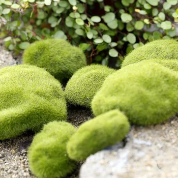 4 Méretű Mesterséges Hab Zöld Moha Növények Dekoráció Hamis Gyep Micro Táj DIY Otthon Kert Kerti Padló, Kő, Moha Dekoráció