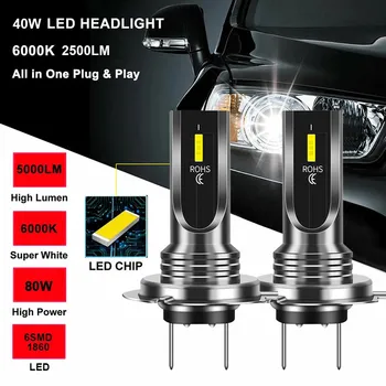 CSP-H7-LED Fényszóró Cserélje ki Xenon Hi/Low Kit Izzó Sugár 6000K Canbus Hiba Ingyenes autóalkatrész, Fényszórók, Ködlámpa