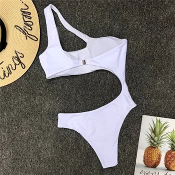 A Nők Egy Váll Swinsuit Nők Monokini Egyrészes Fürdőruha Hölgy Bikini Beach Fürdés Olvasztott Fürdőruha Női 2021 Öltöny, Fürdőruha