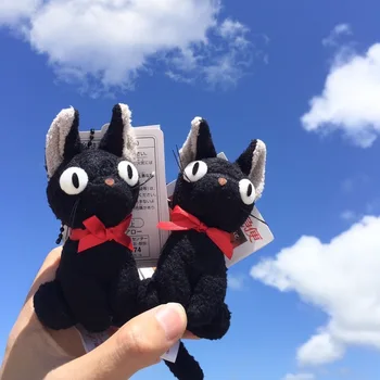 Studio Ghibli mély kék tengeren # Kiki ' s Delivery Service Fekete JiJi Plüss Játék Aranyos Mini Fekete Macska Kiki Plüss Kulcstartó Medál