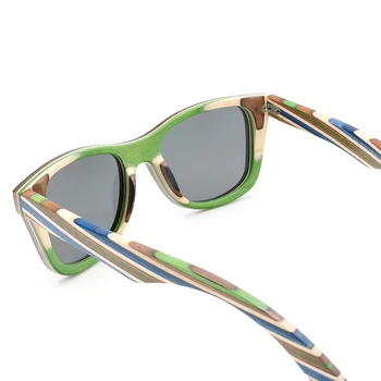 BOBO MADÁR Márka Színes Csíkos Design Napszemüveg Nők Ember Kézzel készített Oculos napszemüvegek Masculino C-AG011a Szemüveg Vintage
