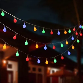 AA Akkumulátor LED Labdát Garland Fények Tündér String Vízálló, Kültéri Lámpa, Karácsonyi Ünnep, Esküvő, Parti Világítás Dekoráció