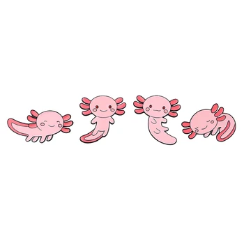 Aranyos Dolog Axolotl Zománcozott Kitűző Bross a Ruhát, Táskát, Jelvények a Hátizsák Kiegészítők Hajtóka Csapok Dekoratív Ékszerek Ajándékok