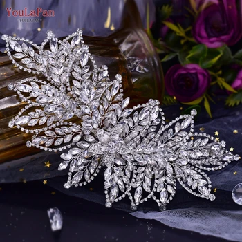 YouLaPan HP413 Esküvői Virág Haj Fejdísz Esküvői Haj Kiegészítők, Ékszerek Nő Gyémánt Fejfedőt Luxus Menyasszonyi Korona