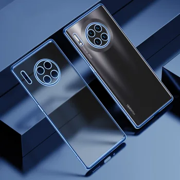 Új Kamera Védő Borítás Vékony Telefon tok Huawei Mate 30 Pro Mate30Pro Eredeti Puha, Tiszta, Ultravékony Szilikon hátlap