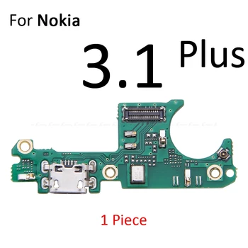 Töltés Port Csatlakozó Tábla Alkatrészek Flex Kábel A Mikrofon Mikrofon Nokia 3.1 5.1 Plusz 2 2.1 2.2 3 3.2 4.2 5