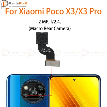 Eredeti Fő Vissza az Elülső Kamera Modul Flex A Xiaomi pocophone POCO X3 Hátsó Nagy Fényképezőgép Énkép Kis Frontális Néző Kamera Flex
