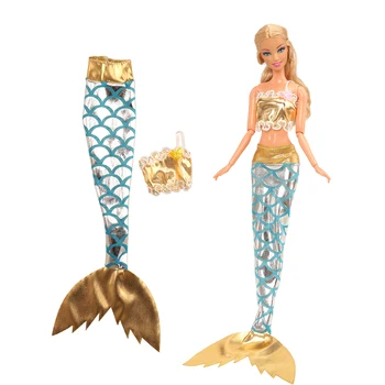 Divat Babaház Tartozékok 1/6 3 db Mermaid Dress Barbie Baba, 30 cm-es Baba Ruhák, Gyerek Játékok, a Lány DIY Öltözni Játék
