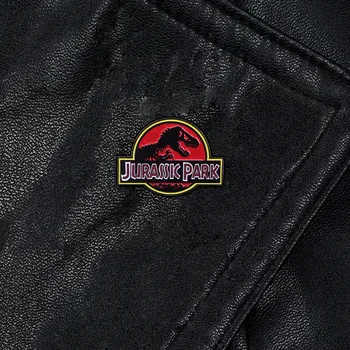 Jurassic Park Jelvény dinoszaurusz zománcozott kitűző bross Steven Spielberg Dinoszaurusz Filmes Remekmű Ajándék