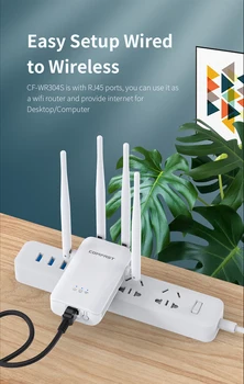 300Mbps Vezeték nélküli Átjátszó Router 2,4 Ghz-es Otthoni Wifi Extender 4*3dbi Antenna Wi fi Hosszú Lefedettség Külső Wi-fi Jel Erősítő
