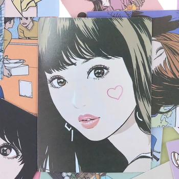 100/csomag Rajzfilm Lány Téma Matrica Anime Lány Illusztráció DIY Mobiltelefon, Laptop Bőrönd Gördeszka Matricák