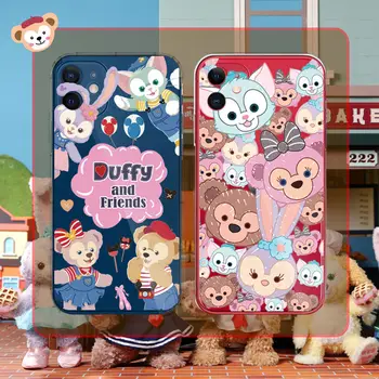 Disney Duffy Medve Átlátszó Szilikon Mobiltelefon tok IPhone 13/13Pro/13Promax/13mini/12mini Telefon Pár burkolata