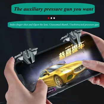 CH15 Mobiltelefon Alufelni Játék Kiváltó PUBG Játékvezérlő Gamepad Joystick Cél Shooting L1R1 a Kulcs Gombot IPhone Android
