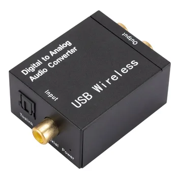 Digitális-Analóg Audio Átalakító RCA R/L Kimenet Audio Adapter DAC Erősítő Doboz Koaxiális Optikai SPDIF ATV DAC Dekóder