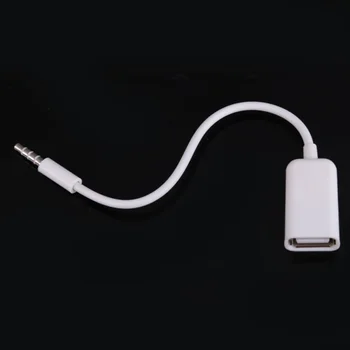 USB-Női AUX 3,5 mm-es Férfi Jack Dugó o Átalakító Adapter adatkábel