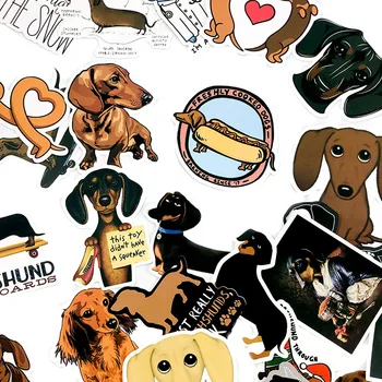 50Pcs aranyos animáció a virsli kutya graffiti matrica Forscrapbooking kutyaház játék poggyász laptop gördeszka gitár dekoráció