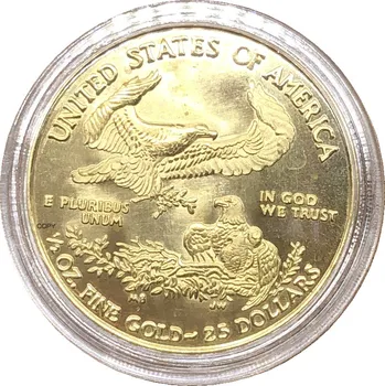 Amerikai egyesült Államok Sas aranyrúd Brass Fém érmék $25 Fél Uncia, 25 Dollárt 2010 Szabadság istenben bízunk benne, Másolás Érme