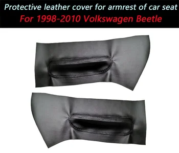 Új Fekete Mikroszálas Bőr Kilincs Karfa Panel, Dekorációs Fedelet A Volkswagen Beetle 1998-2010
