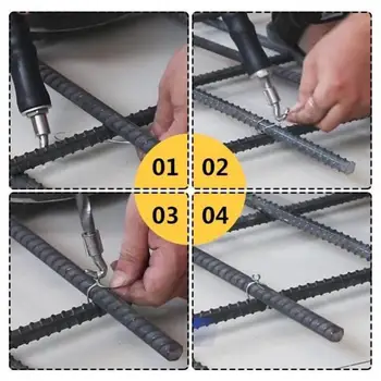2db Acél Nyakkendő Vezeték Twister Automatikus Beton, Fém Drót Kanyargó Kerítés Húzza Nyakkendő Eszköz Ívelt Egyenes Horog Háztartási Eszközök