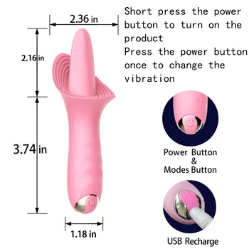 Nyelv Vibrátor Nyalás G-Pontot Klitorisz Stimulátor 10 Módok Vaginális Masszázs Szex Játék, Csak Felnőtteknek Nők Orgazmus Maszturbátor