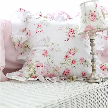 Lelkipásztori kert rose nyomtatási párnahuzat elegáns ágynemű párna fedezze kanapé üléspárna esetben fodros párna, dekoratív kiterjed