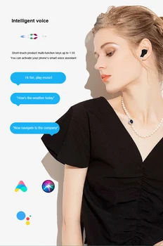 Mini TWS Bluetooth 5.0 Vezeték nélküli Fejhallgató LED-es Fülhallgató 9D Hifi Sztereó Sport Vízálló Fülhallgató, Headset A Mikrofonok