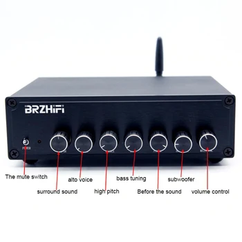Lyele Audio TPA3116D2 Hang Erősítő 5.1-Es Csatorna-Bluetooth-5.0-s HIFI Haza zenelejátszó D Osztályú Erősítő Sztereó Hang TPA3116D2