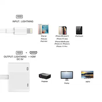 1080P HDMI-kompatibilis Adapter-apple AV-Díj Átalakító 4K Csatlakozó iPhone X/11/8P/8/6/7P/5/5s/iPad/iPod