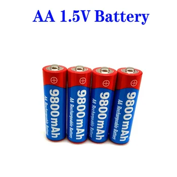 Eredeti 2~20db/sok Márka AA újratölthető akkumulátor 9800mah 1,5 V Új Újratölthető Alkáli batery a led játék mp3