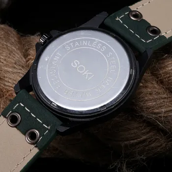Marke Sport Militär Uhren Mód Lässig Quarzuhr Leder Analóg Männer 2020 Neue SOKI Luxus Armbanduhr Relogio Masculino