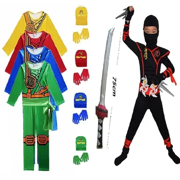 Forró anime Eladni Ninja Cosplay Jelmezek Fiú Overált Beállítja Halloween Karácsonyi Party Ruhák Ninja Szuperhős Streetwear Ruhák
