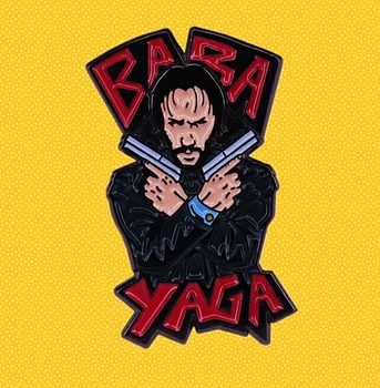 Keanu Reeves, mint a Baba Yaga nagy színész figurák John Wick Bill and Ted Zománcozott Kitűző Bross