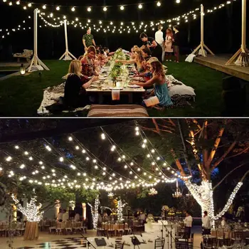 Kerti Solar Power LED Tündér Garland Világítás String Fények Esküvői Karácsonyi Party Kert Kerti Dekoráció Vízálló