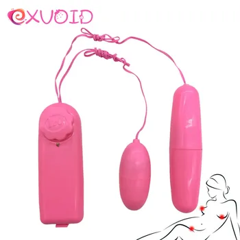 EXVOID Kettős Tojás Vibrátor Távirányító G-pont Masszázs Klitorisz Stimulátor Vibráló Tojás Szexuális Játékszerek Nőknek a Női Maszturbáció
