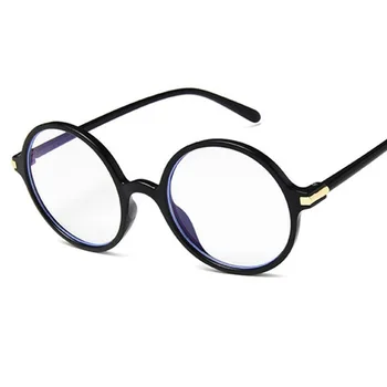 Retro Kerek Anti Kék Szemüveg Keretek, Divat, Nagyméretű Átlátszó Optikai Szemüveg Keretek, A Nők Receptet Látvány
