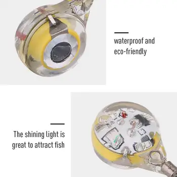 1db Mini Csalit Fény LED Mély Csepp Víz alatti Szem Alakú Halászati Tintahal Halászati Csalit Fényes Csali Vonzza a Halakat