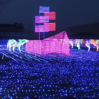 10M 100M Karácsonyi LED String Fények Tündér Vízálló Light Karácsonyi Dekoráció Fa Haza Kerti Parti Garland Új Év
