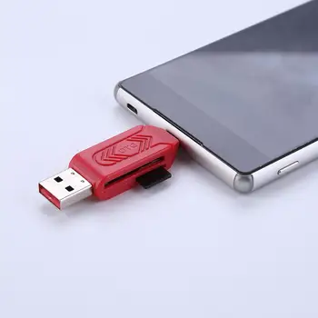 2 az 1-ben többfunkciós USB2.0 OTG kártyaolvasó TF/SD kártyaolvasó Adapter Támogatja a Samsung Galaxy note II 7100, a HTC ÚJ