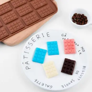 Szilikon Mini Csokoládé Tömb Bár Penész Gofri Penész Torta Jég Tálca Sütemény Jelly Sütés DIY Díszítő Formákat Eszköz Eszköz Candy Ki P6F1
